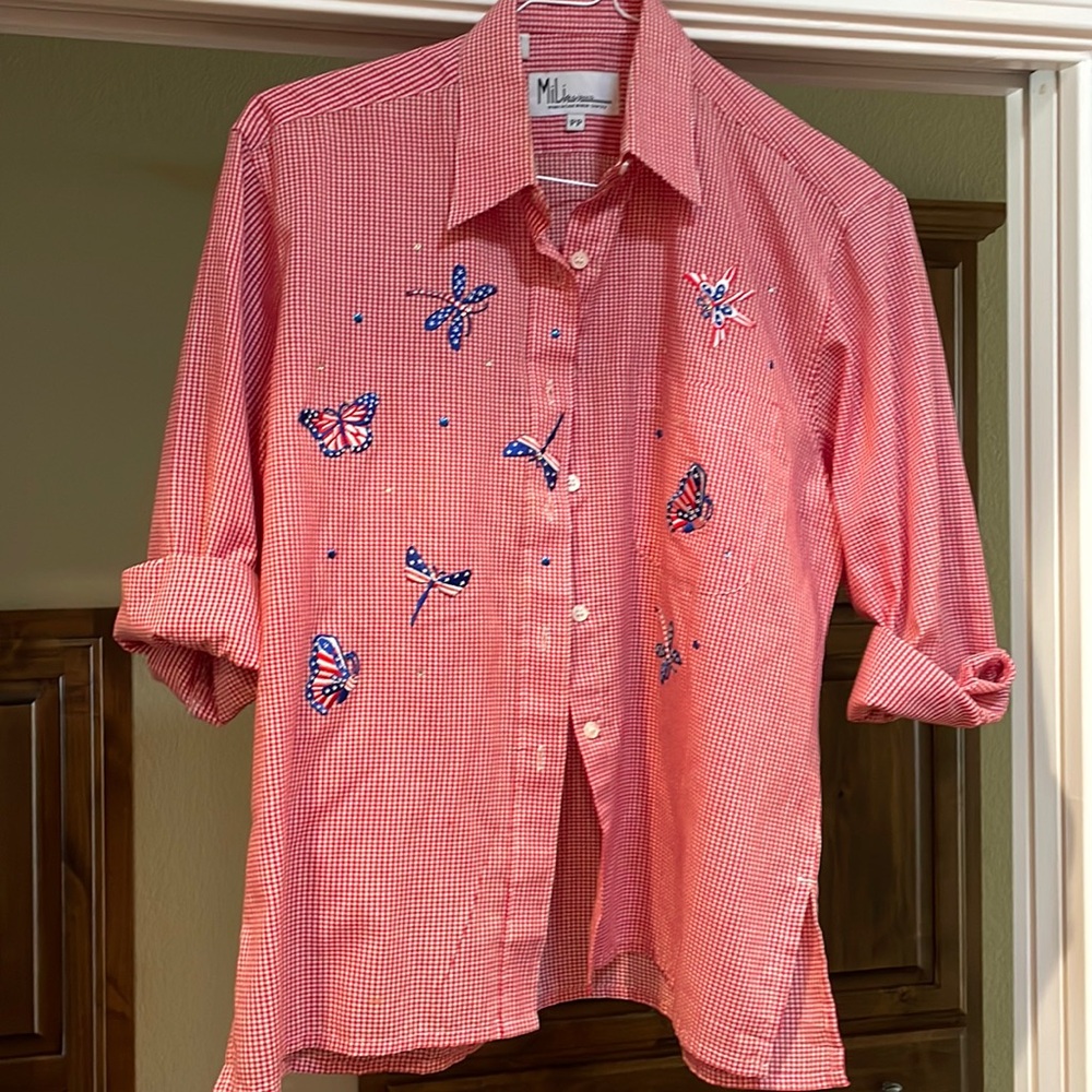 grandma chic forth of July Memorial Day dragonfly USA merica Americana
